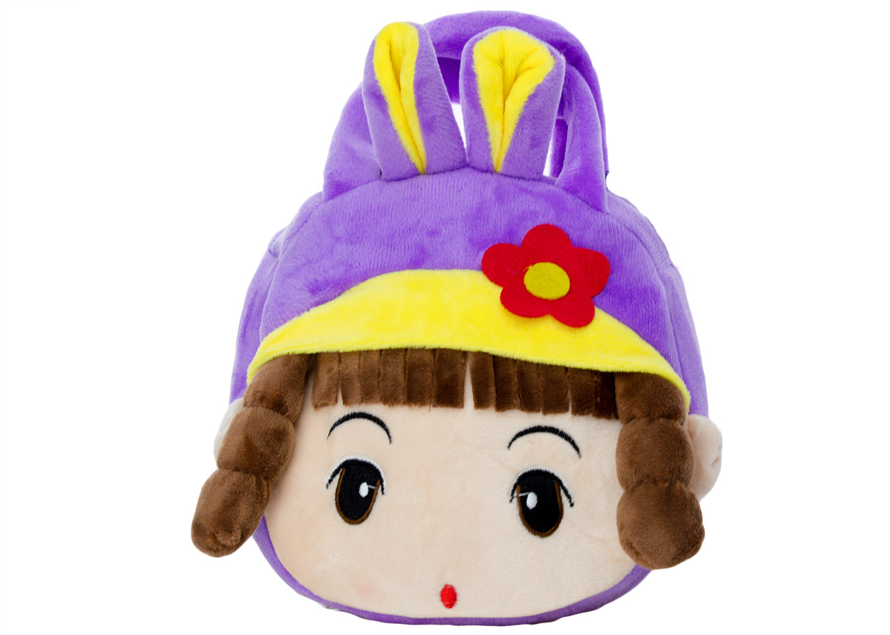 Дитяча сумочка KB-488-16 дівчинка з кісками фіолетова