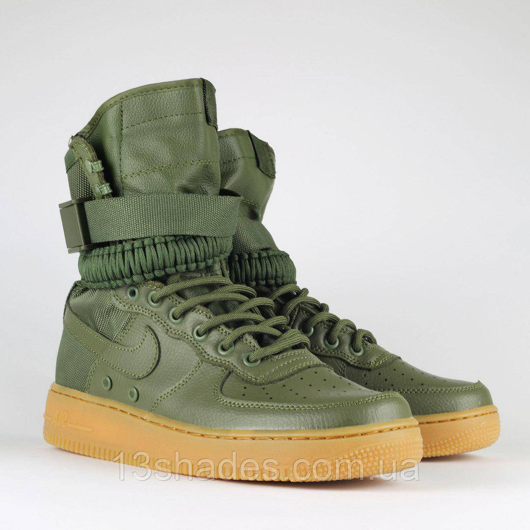 Кросівки чоловічі Nike SF Air Force 1 ,оливковий Топ якість