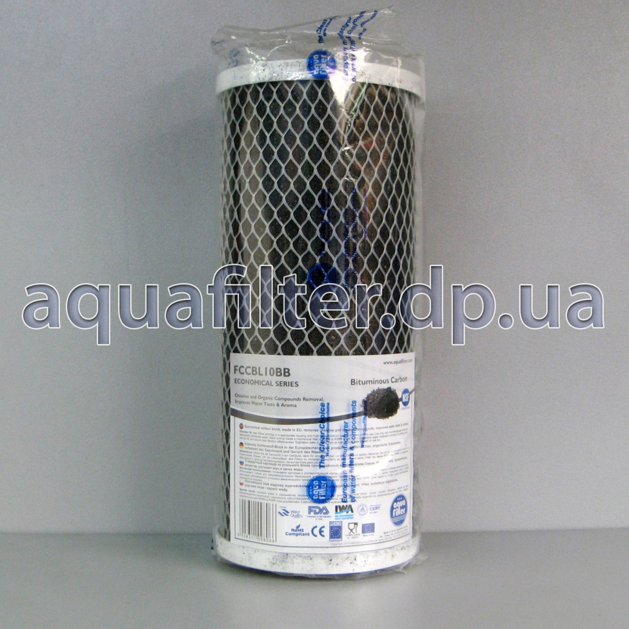 Картридж из активированного прессованного угля Aquafilter FCCBL10BB - фото 1 - id-p75149447