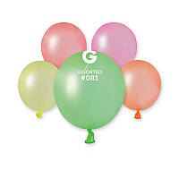 Повітряні кульки асорті неон 3" (8 см) бомбочки Gemar