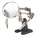 Третя рука затискач для паяння з лупою, фото 2