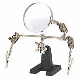 Третя рука затискач для паяння з лупою, фото 3