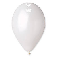 Воздушный шар металлик белый 10" (25 см) Gemar