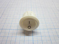 Кнопочный выключатель, круглый, диаметр 20,3 мм, белый
