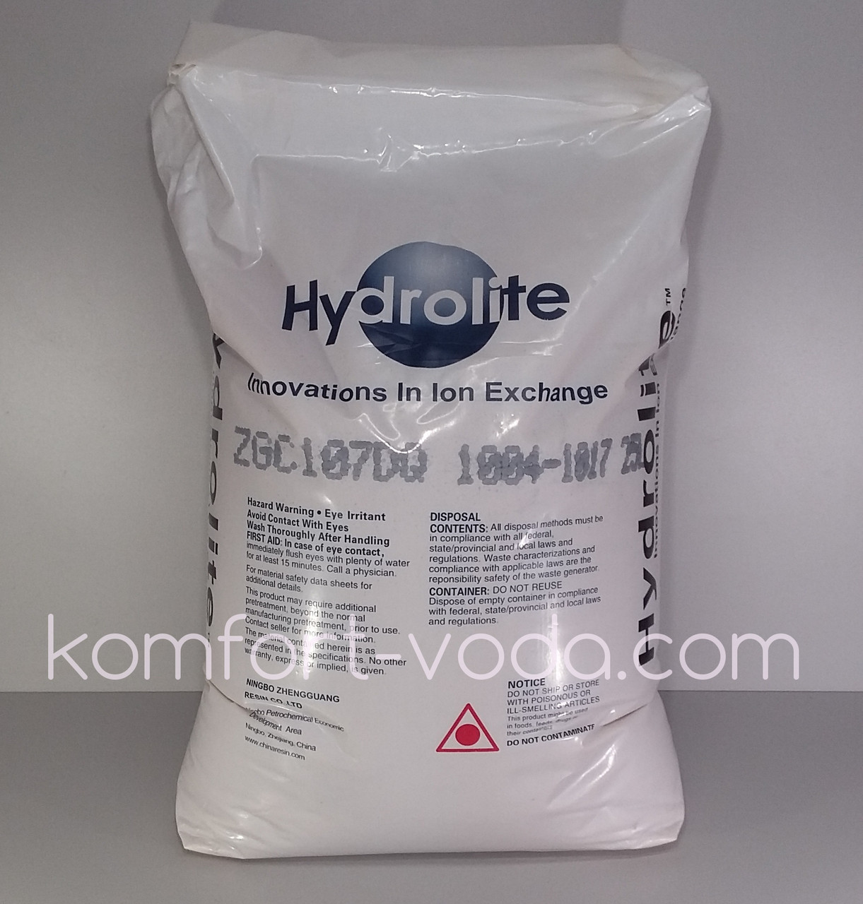 Іонообмінна смола для пом'якшення води Hydrolite ZGC107 (25 л), фото 1