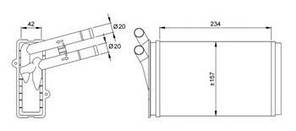 Радіатор пічки (опалення) Audi 80, Ауді 80, Шкода, Фольксваген (пр-во NRF 50524)