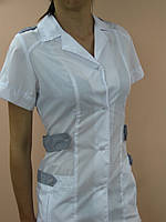 Жіночий медичний костюм Хлястик бавовна 44 розмір короткий рукав