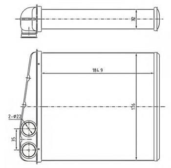 Радіатор пічки (отопіння) на Volkswagen Golf 5 (Фольксваген Гольф 5) 2003-- ->2009 Nrf 54271