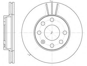 Гальмівний диск передній CHEVROLET, Деу Опель (пр-во ROADHOUSE 6061.10)