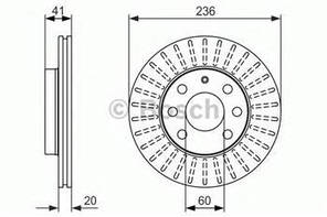 Гальмівний диск на Деу Ланос (Daewoo Lanos, Nexia) Bosch 0986479840
