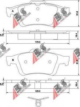 Гальмівні колодки на Форд Фокус 2 (Ford Focus) 2004 —>2011 A.b.s. 37477