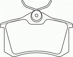 Гальмівні колодки на Фольксваген Пассат Б5 (Volkswagen Passat b5) 1996-- ->2005 Brembo P85020