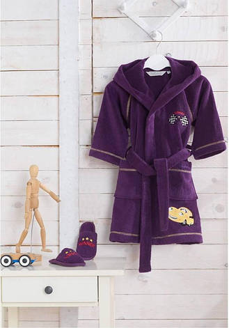 Халат Soft Cotton PILOT MOR 2-4 роки 104см, Фіолетовий, фото 1