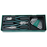 Комплект шарнірно-губцевого інструменту, 10 предметів P018SP1 Jonnesway