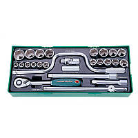 Набір торцевих головок 1/2" DR 12-34 мм, 26 предметів S04H4726SP Jonnesway