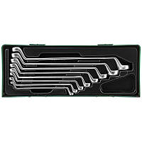 Набір ключів накидних 75-г, 6-22 мм, ложемент у пластиковому кейсі W23108SP Jonnesway