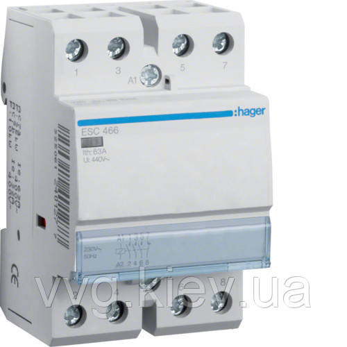 Контактор 63A, 3НО + 1НЗ, 230 В, HAGER