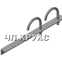Опора для кріплення 2 труб до металоконструкцій