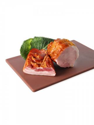 Обробна дошка HACCP коричневого кольору 450x300x13 мм, фото 1