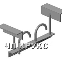 Підвіска для кріплення 2 труб до плит перекриття, фото 1