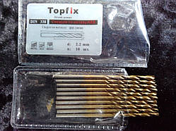 Свердло для металу з титановим напиленням діаметр 2,2 мм.