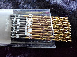 Свердло для металу з титановим напиленням діаметр 2,4 мм.