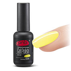 Гель-лак PNB 034 Lemony лимонний 8 мл.