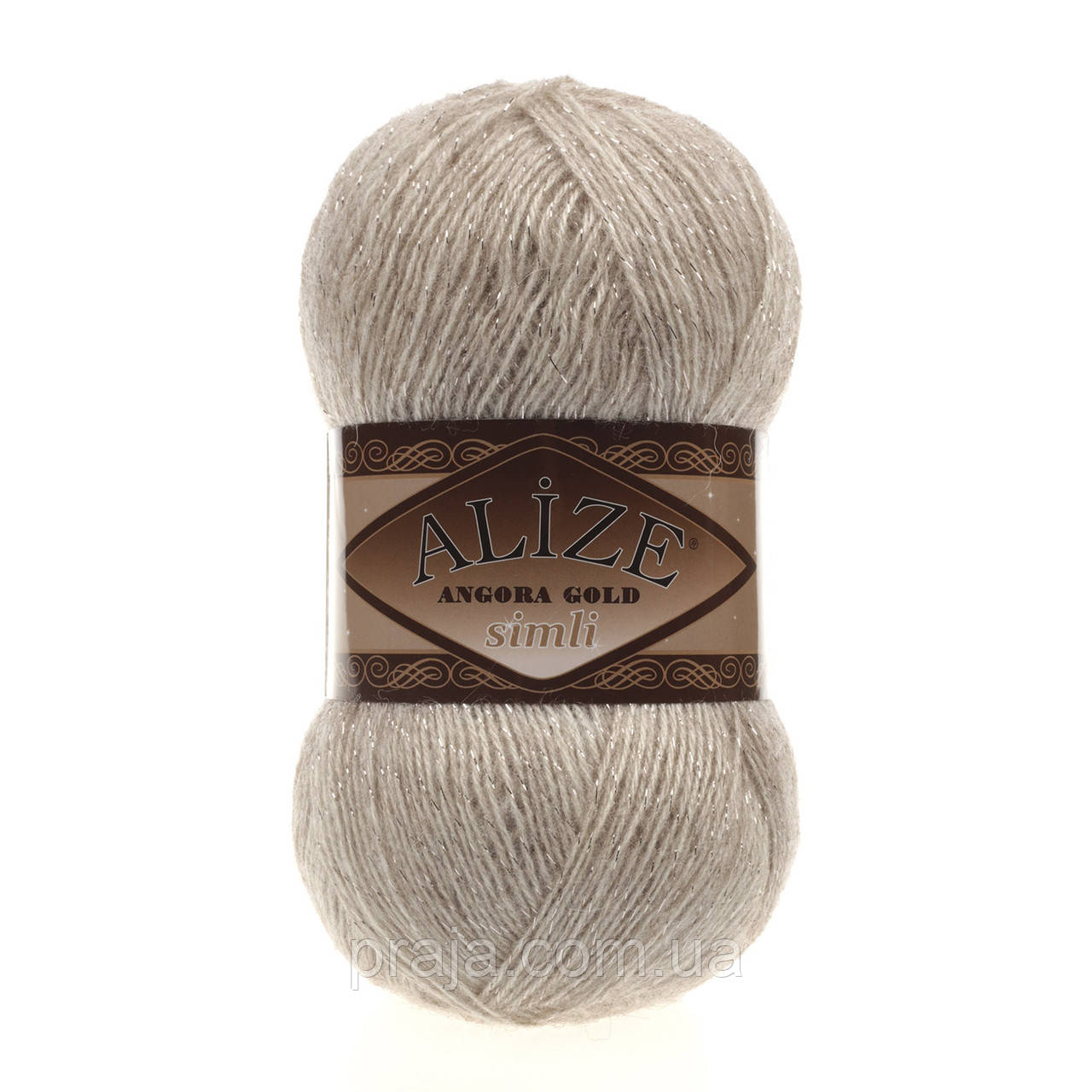 Alize Angora gold simli 152 бежевий меланж