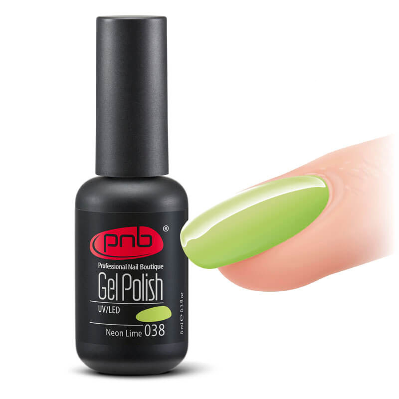 Гель-лак PNB 038 Neon Lime жовто-неоновий 8мл.