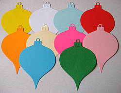 Вирубка з картону. Ялинкова іграшка, 90х123 мм