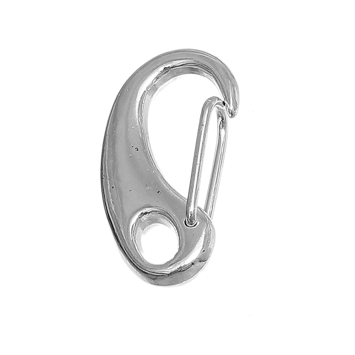 Застібка велика, Карабін Для ключів, Для брелока, Металевий сплав, Колір срібло, 31 мм x 16 мм