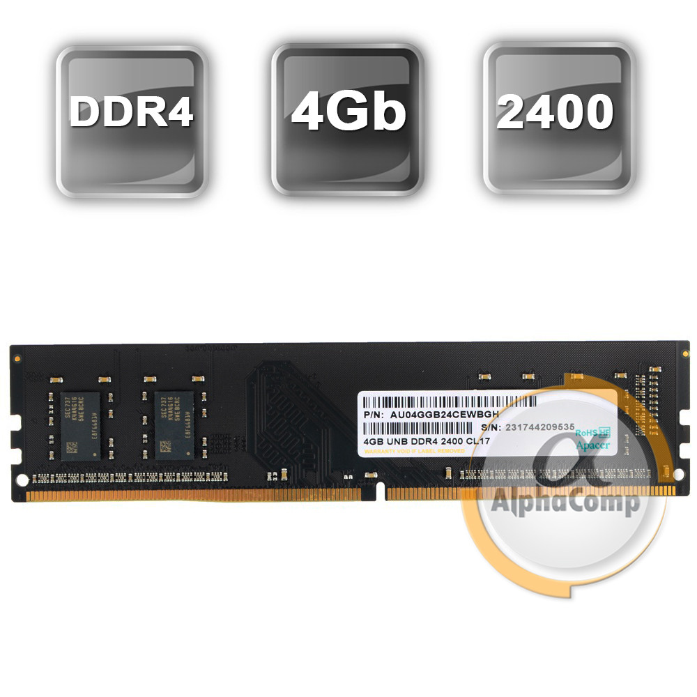 Модуль пам'яті DDR4 4Gb Apacer 2400