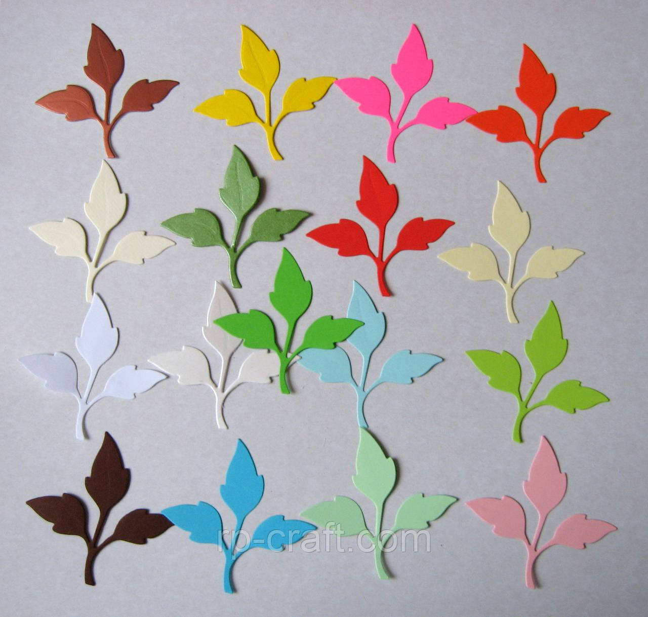 Вирубування з паперу та картону. Три листика, 64х65 мм, фото 1