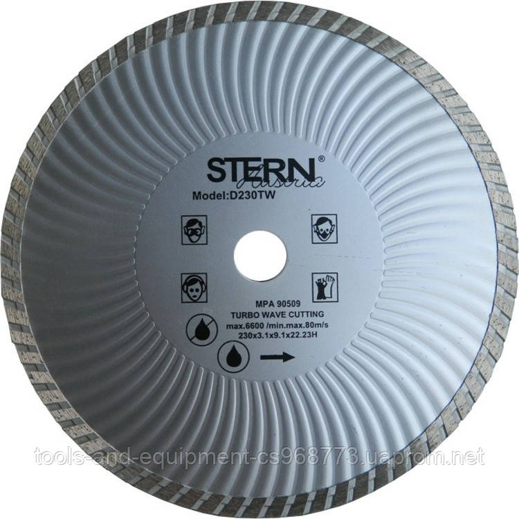Диск алмазний відрізний Stern Turbo 230*22.2 мм