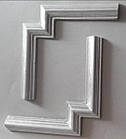Гіпсовий декор кутовий, колір — срібло, 17,5х 17,5 см, 1 шт., фото 2