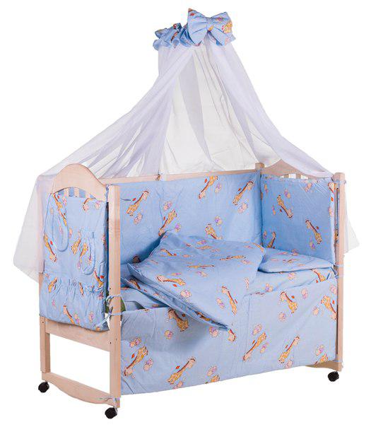 Детская постель Qvatro Gold RG-08 голубой (жирафик)