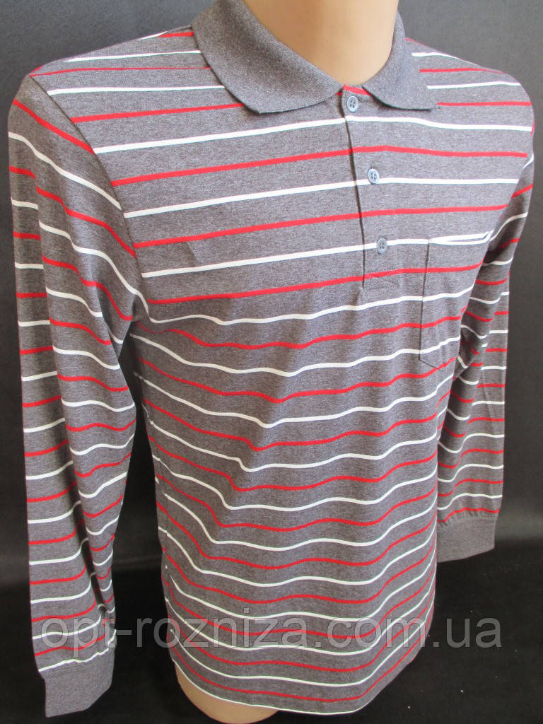 Чоловічі теніски в смужку з довгим рукавом., фото 1