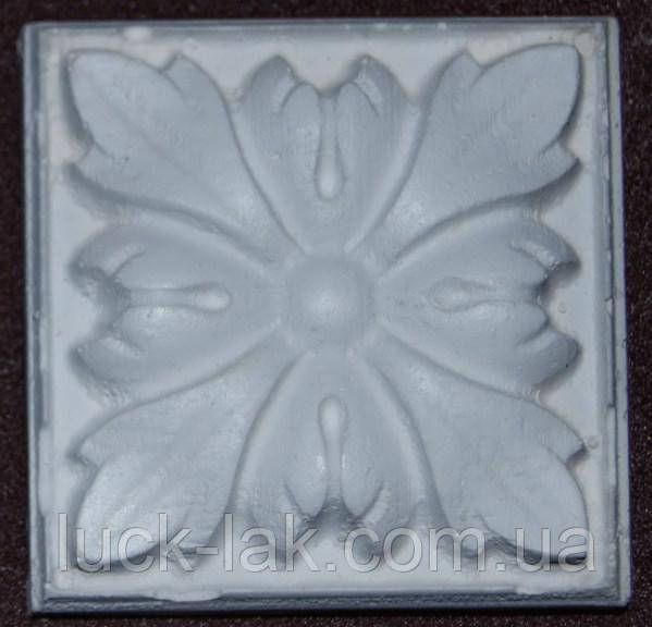 Гіпсовий декор, орнамент, ґрунтований 6,2 х 6,2 см., фото 1