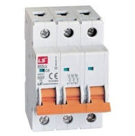Модульний автоматичний вимикач LS, BKN-c, 3 полюс, 1А-63A, крива D, 6kA