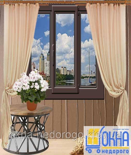 Тристулкові ламіновані вікна зовні ➪ ціни 2024
