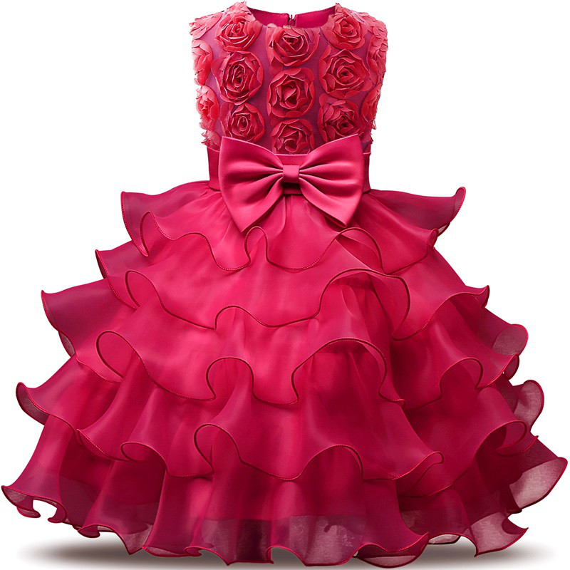 Плаття ошатною МАЛИНОВЕ для девочкіGirl Dress 2021 Pink