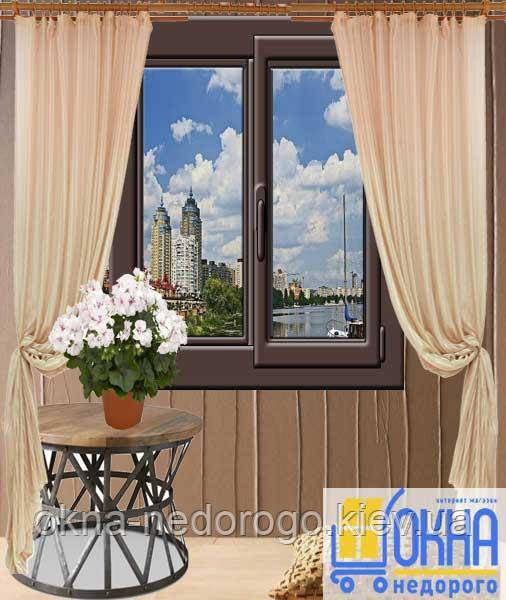 Двухстворчатые ламинированные окна снаружи /1100х1400/ - фото 1 - id-p250517