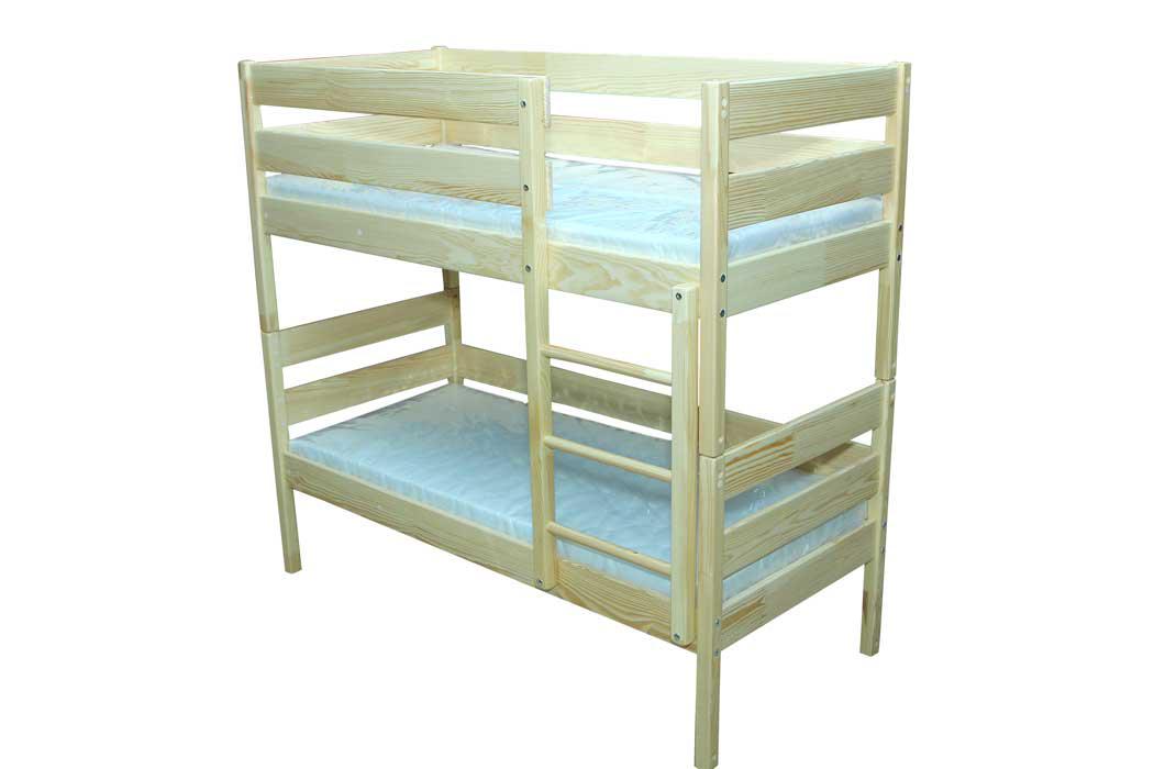 Ліжко 2-ярусне, з натуральної деревини, без матраца в дитячий садок, школу.