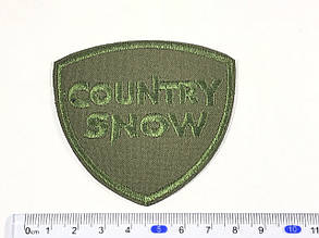 Нашивка Country Snow колір хакі 72x67 мм, фото 3