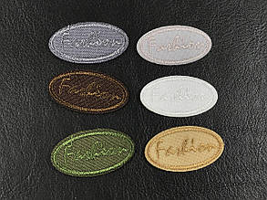 Нашивка Fashion чорний 36x19 мм, фото 3