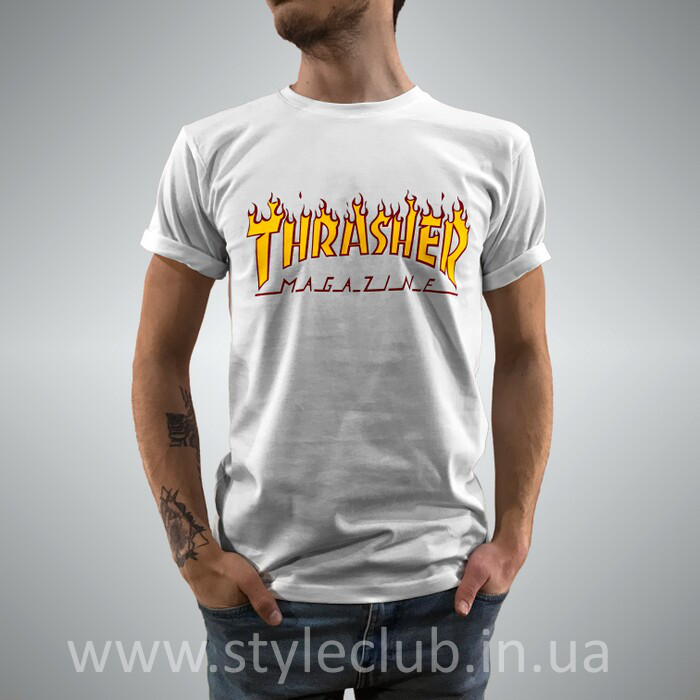 Thrasher Flame Футболка | Бірки Живі Фотки | Чоловічий Топ Шоп XS