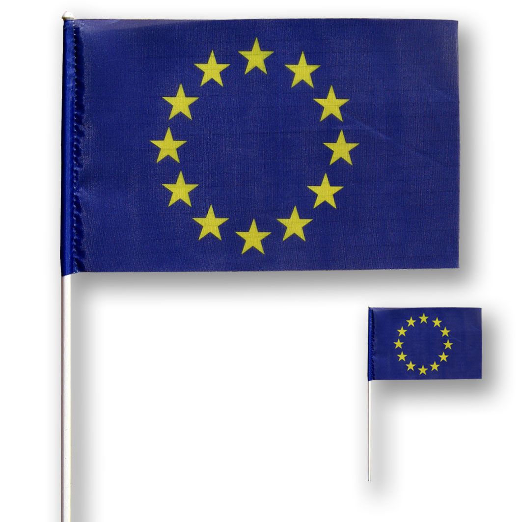 Флажок (прапорець) Евросоюза , полиэстер , 12х18 см. - фото 1 - id-p49996833