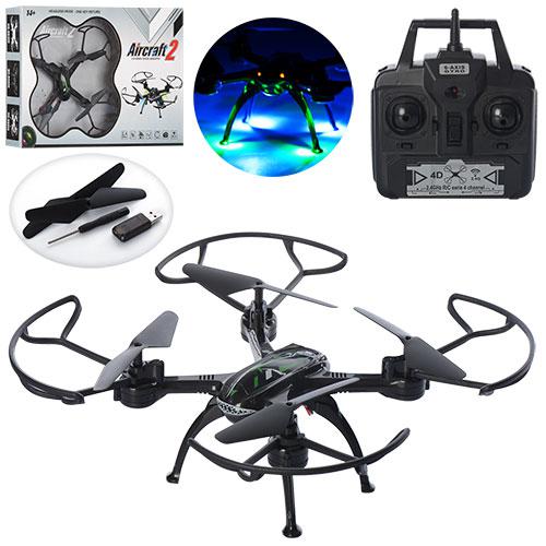 Квадрокоптер SG600 з підсвічуванням, Радіокерований Дрон 2,4 gz Led 4 гвинта drone чорний , 34х34 см .