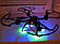 Квадрокоптер SG600 з підсвічуванням, Радіокерований Дрон 2,4 gz Led 4 гвинта drone чорний , 34х34 см ., фото 3