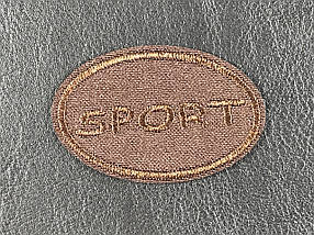Нашивка Sport колір коричневий 50x30 мм